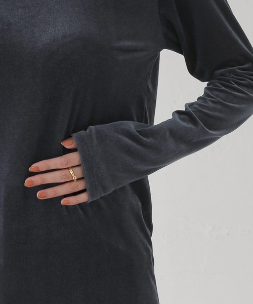 journal standard L'essage（ジャーナルスタンダードレサージュ）の「《追加2》ベロアプルオーバー（Tシャツ/カットソー・レディース・ネイビー/ブラウン系その他・FREE）」の20枚目の写真