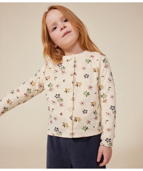 PETIT BATEAU(プチバトー)の「チュビックキルティングカーディガン(カーディガン/ボレロ・キッズ・ホワイト系その他・6YEAR/8YEAR/10YEAR/12YEAR)」の1枚目の写真