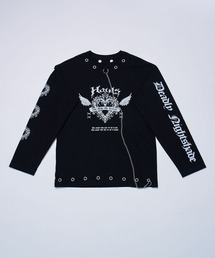 はうるず hauls ご主人様リードBIGロンTEE Tシャツ ホワイト ご主人様リードBIGロンTEE | Hauls