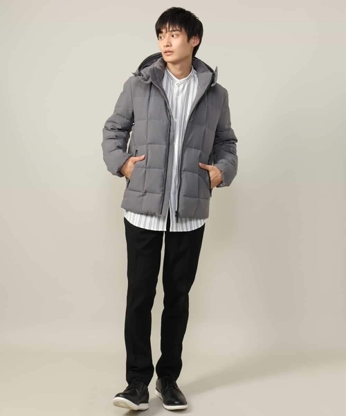 a.v.v（アーヴェヴェ）の「【即サマ見え】ランダムストライプ柄 起毛シャツ（シャツ/ブラウス・メンズ・ホワイト/チャコールグレー・44/50/48/46）」の10枚目の写真