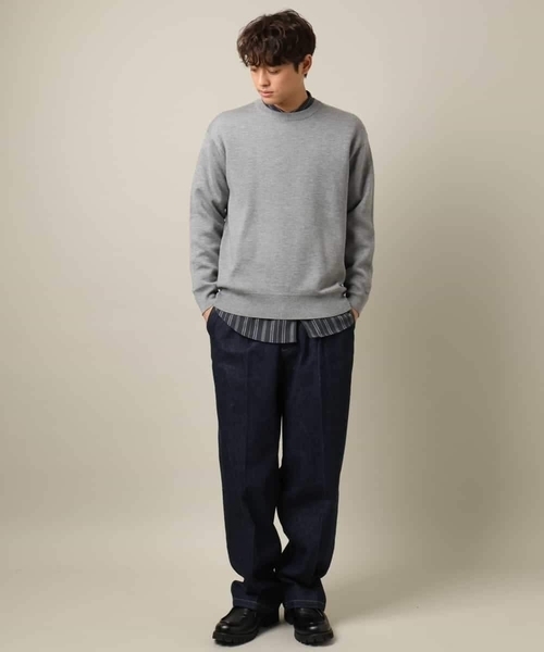 a.v.v（アーヴェヴェ）の「【即サマ見え】ランダムストライプ柄 起毛シャツ（シャツ/ブラウス・メンズ・ホワイト/チャコールグレー・44/50/48/46）」の14枚目の写真