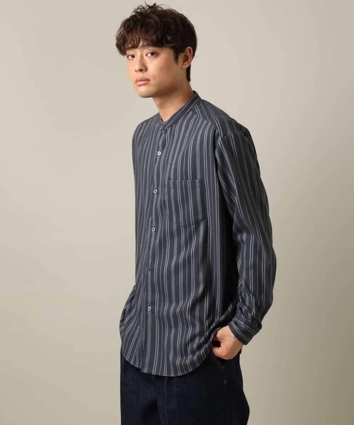 a.v.v（アーヴェヴェ）の「【即サマ見え】ランダムストライプ柄 起毛シャツ（シャツ/ブラウス・メンズ・ホワイト/チャコールグレー・44/50/48/46）」の19枚目の写真