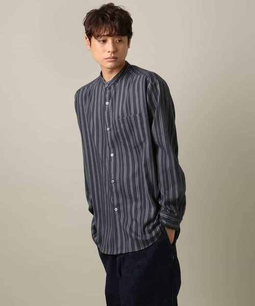 a.v.v（アーヴェヴェ）の「【即サマ見え】ランダムストライプ柄 起毛シャツ（シャツ/ブラウス・メンズ・ホワイト/チャコールグレー・44/50/48/46）」の20枚目の写真