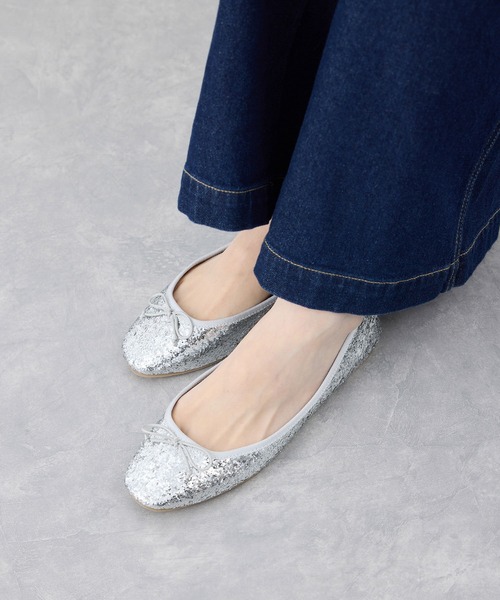 ROPE' PICNIC（ロペピクニック）の「【AIRina/エアリーナ】軽くてやわらかいグリッターバレエシューズ（バレエシューズ・レディース・ブラック系その他2/シルバー/ゴールド・L/M/S）」の7枚目の写真