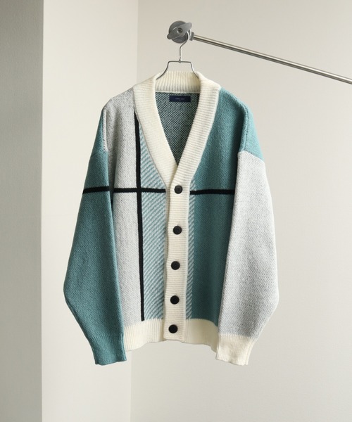 クロスチェック柄オーバーサイズカーディガン（カーディガン/ボレロ）｜Art re A select（アトリエセレクト）