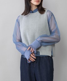 Munich | 変形片畦編みニットジレ(ベスト)