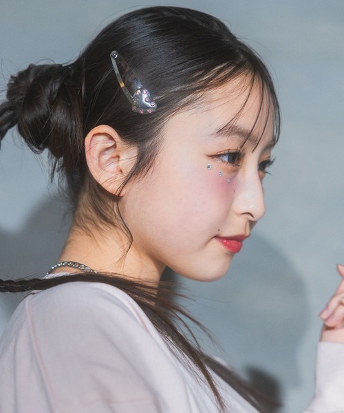 repipi armario（レピピ アルマリオ）の「ハート2Pパッチンピン（ヘアピン・キッズ・シルバー系2/シルバー系1・FREE）」の5枚目の写真