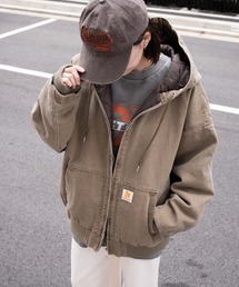 WEGO | WEGO/【24年秋冬新作】ヴィンテージウォッシュダックフードブルゾン(ブルゾン)