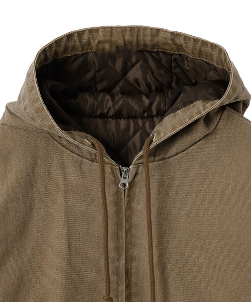 WEGO(ウィゴー)の「WEGO/ヴィンテージウォッシュダックフードブルゾン(ブルゾン・レディース・ベージュ/チャコール・FREE)」の10枚目の写真
