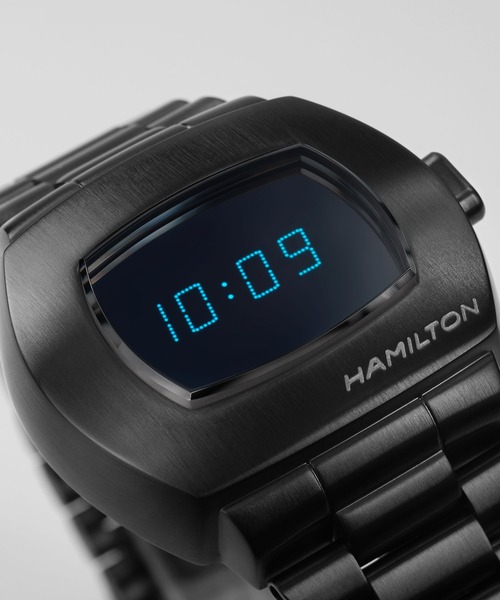 HAMILTON（ハミルトン）の「HAMILTON [ハミルトン] 腕時計 PSR （ピーエスアール） Digital クオーツ 40.8mm x 34.7mm ブラック×ブラック（アナログ腕時計・メンズ・ブラック・FREE）」の6枚目の写真