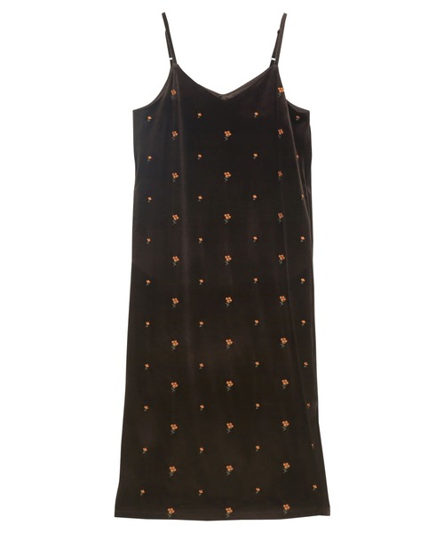 KOBE LETTUCE（コウベレタス）の「刺繍ベロアワンピース（ワンピース・レディース・アイボリー/ブラック/ダークブラウン・M）」の16枚目の写真