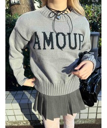 【PHILLY】AMOURロゴジャガードニット