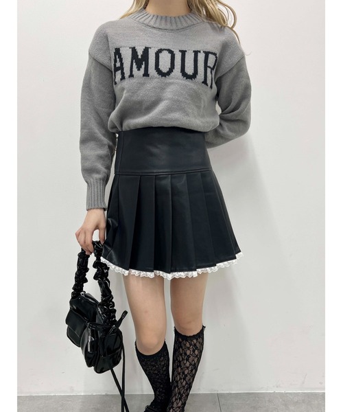 PHILLY（フィリー）の「【PHILLY】AMOURロゴジャガードニット（ニット/セーター・レディース・ネイビー/ホワイト/グレー・FREE）」の18枚目の写真