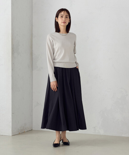 COMME CA ISM(コムサイズム)の「【ウォッシャブル・UVカット】ベーシック 2WAYニット(ニット/セーター・レディース・ネイビー/ミント/ライトグレー/ブラック・MEDIUM/LARGE)」の5枚目の写真