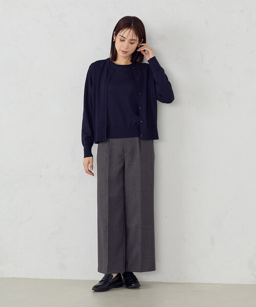 COMME CA ISM(コムサイズム)の「【ウォッシャブル・UVカット】ベーシック 2WAYニット(ニット/セーター・レディース・ネイビー/ミント/ライトグレー/ブラック・MEDIUM/LARGE)」の11枚目の写真
