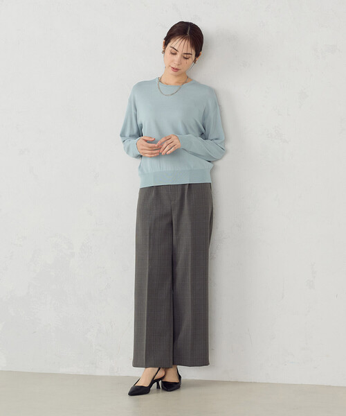 COMME CA ISM(コムサイズム)の「【ウォッシャブル・UVカット】ベーシック 2WAYニット(ニット/セーター・レディース・ネイビー/ミント/ライトグレー/ブラック・MEDIUM/LARGE)」の15枚目の写真