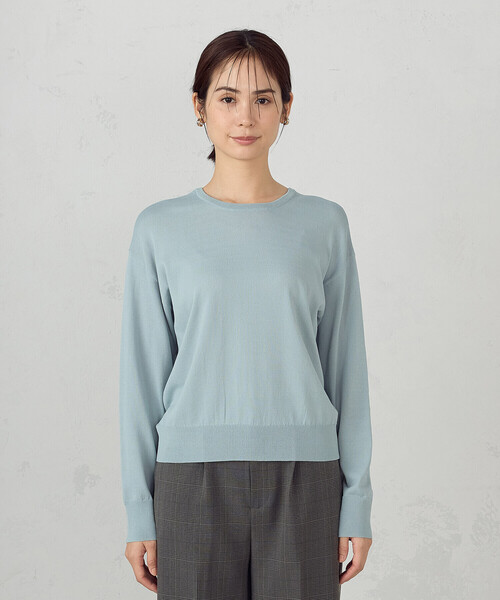 COMME CA ISM(コムサイズム)の「【ウォッシャブル・UVカット】ベーシック 2WAYニット(ニット/セーター・レディース・ネイビー/ミント/ライトグレー/ブラック・MEDIUM/LARGE)」の18枚目の写真