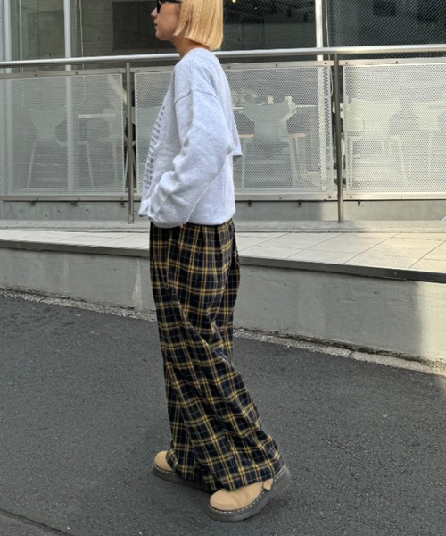 CIAOPANIC TYPY（チャオパニックティピー）の「【UNISEX】起毛チェックイージーパンツ（その他パンツ・メンズ・ブラック/イエロー/レッド・MEDIUM/LARGE）」の20枚目の写真