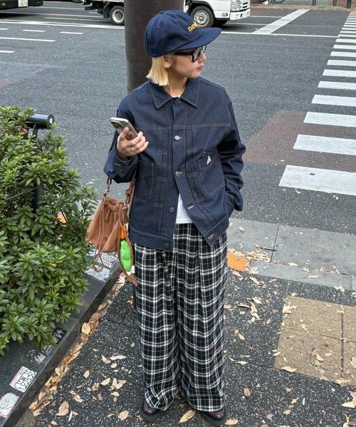 CIAOPANIC TYPY（チャオパニックティピー）の「【UNISEX】起毛チェックイージーパンツ（その他パンツ・メンズ・ブラック/イエロー/レッド・MEDIUM/LARGE）」の11枚目の写真