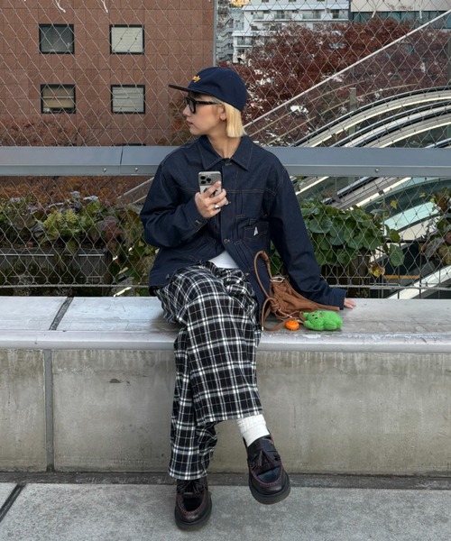 CIAOPANIC TYPY（チャオパニックティピー）の「【UNISEX】起毛チェックイージーパンツ（その他パンツ・メンズ・ブラック/イエロー/レッド・MEDIUM/LARGE）」の14枚目の写真