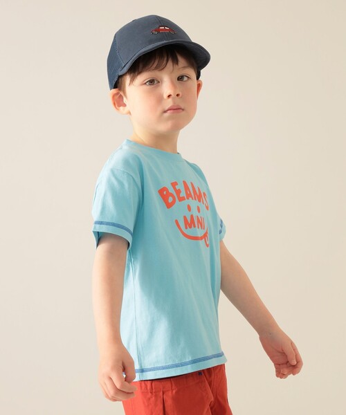 BEAMS mini（ビームスミニ）の「スマイル ロゴ Tシャツ 2025SS（90～130cm）（Tシャツ/カットソー・キッズ・ネイビー/レッド系その他2/サックスブルー/オフホワイト・100/130/120/110/90）」の13枚目の写真