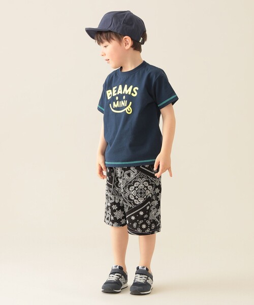 BEAMS mini（ビームスミニ）の「スマイル ロゴ Tシャツ 2025SS（90～130cm）（Tシャツ/カットソー・キッズ・ネイビー/レッド系その他2/サックスブルー/オフホワイト・100/130/120/110/90）」の19枚目の写真