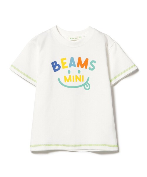 BEAMS mini（ビームスミニ）の「スマイル ロゴ Tシャツ 2025SS（90～130cm）（Tシャツ/カットソー・キッズ・ネイビー/レッド系その他2/サックスブルー/オフホワイト・100/130/120/110/90）」の20枚目の写真