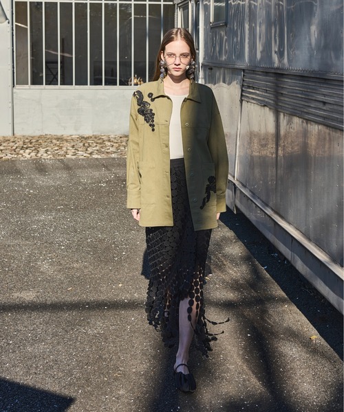 THE YOn（ザヨン）の「エンブロイダリーサークルパターンレーススカート（スカート・レディース・ブラック/アイボリー・FREE）」の11枚目の写真