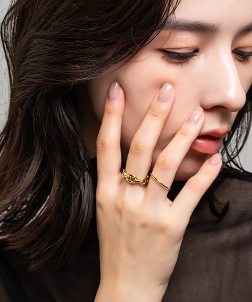 kirakiraShop（キラキラショップ）の「マリンチェーン リング（リング・レディース・シルバー/ゴールド・6号/7号/8号/#2/#1/#3）」の13枚目の写真