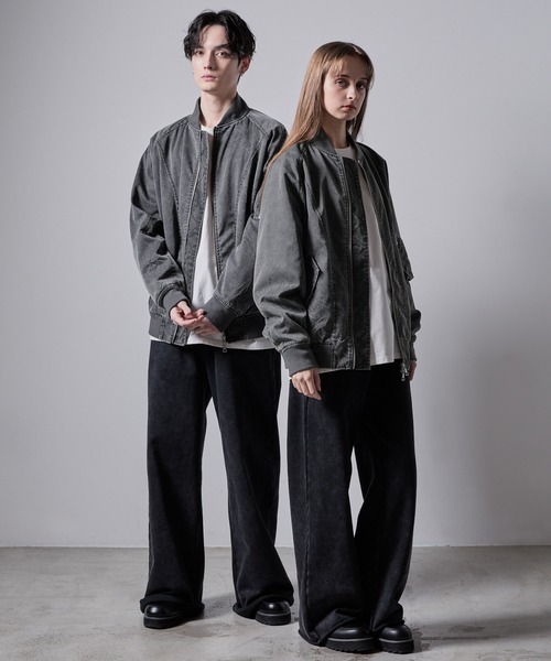 clel ma1 ブラック　sサイズ CLEL ブルゾン アウター 「CLEL」Jacquard Lace MA-1 Blouson