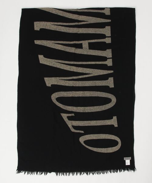 yohji yamamoto ヨウジヤマモト ロゴ入り 大判ストール yohji yamamoto ヨウジヤマモト ロゴ入り 大判ストール