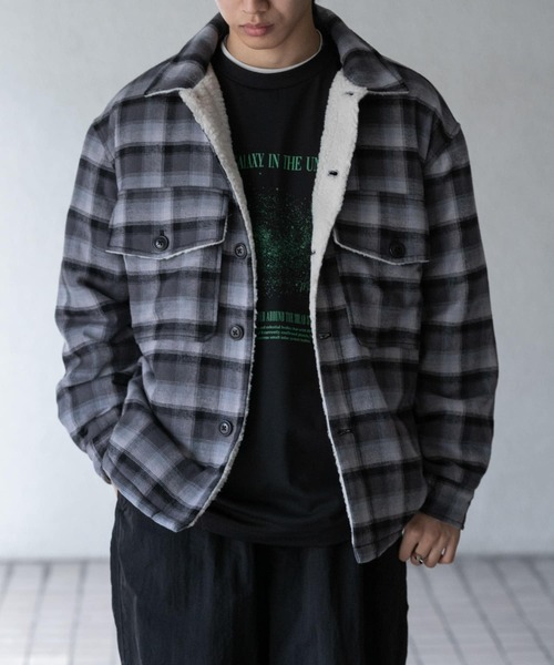 セール】オンブレーチェックボアジャケット（その他アウター）｜SENSE