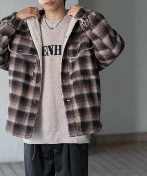 セール】オンブレーチェックボアジャケット（その他アウター）｜SENSE