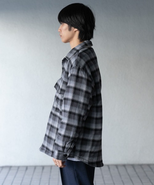 SENSE OF PLACE by URBAN RESEARCH（センスオブプレイスバイアーバンリサーチ）の「オンブレーチェックボアジャケット（その他アウター・メンズ・ブラウン/ブラック・MEDIUM/LARGE）」の14枚目の写真