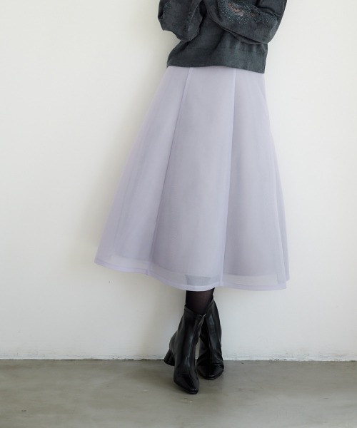 12Twelve Agenda（トゥエルブ　アジェンダ）の「スポンディッシュフレアスカート（スカート・レディース・ラベンダー/ブラック・M）」の9枚目の写真