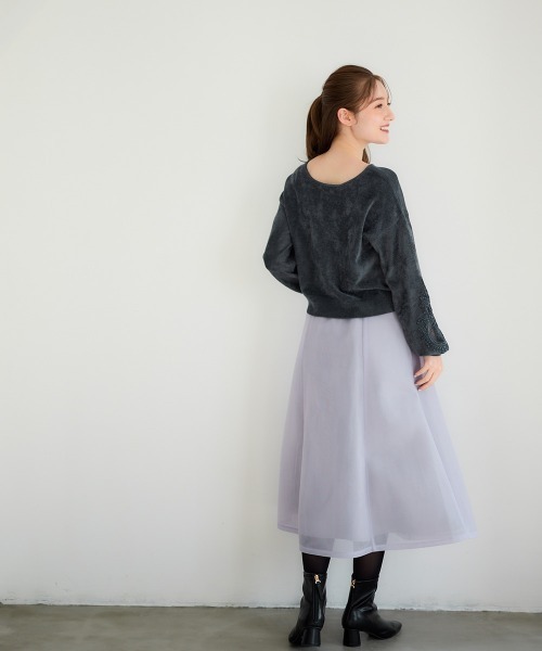 12Twelve Agenda（トゥエルブ　アジェンダ）の「スポンディッシュフレアスカート（スカート・レディース・ラベンダー/ブラック・M）」の14枚目の写真