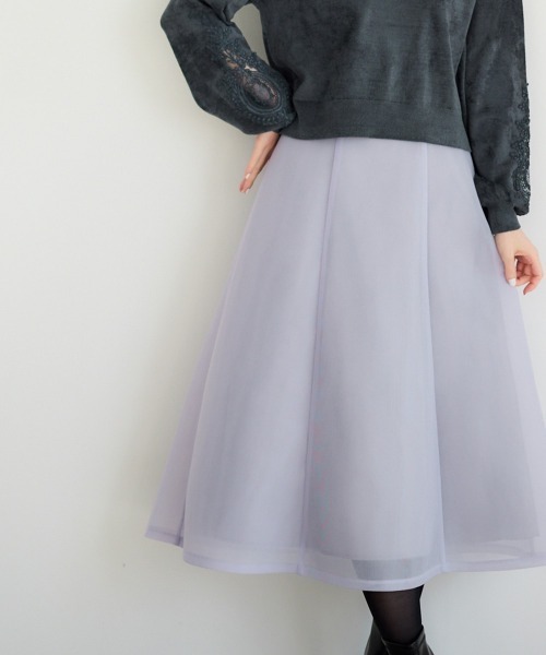 12Twelve Agenda（トゥエルブ　アジェンダ）の「スポンディッシュフレアスカート（スカート・レディース・ラベンダー/ブラック・M）」の10枚目の写真