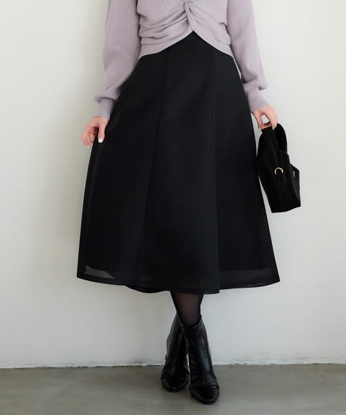 12Twelve Agenda（トゥエルブ　アジェンダ）の「スポンディッシュフレアスカート（スカート・レディース・ラベンダー/ブラック・M）」の3枚目の写真