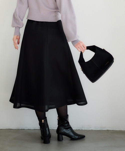 12Twelve Agenda（トゥエルブ　アジェンダ）の「スポンディッシュフレアスカート（スカート・レディース・ラベンダー/ブラック・M）」の4枚目の写真