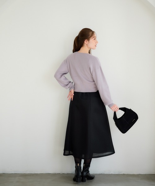 12Twelve Agenda（トゥエルブ　アジェンダ）の「スポンディッシュフレアスカート（スカート・レディース・ラベンダー/ブラック・M）」の7枚目の写真