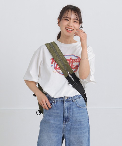 ALTROSE（アルトローズ）の「【500mlペットボトル収納可】3way リュック ボディバッグ バッグ A4 マザーズバッグ オルト（ボディバッグ/ウエストポーチ・レディース・アイボリー/カーキ/ブラック・FREE）」の8枚目の写真