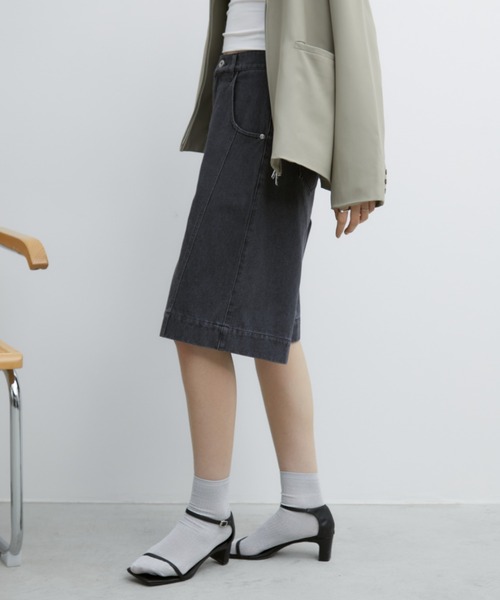 Aunt Marie's（アントマリーズ）の「デニムハーフパンツ（デニムパンツ・レディース・ブラック・FREE）」の2枚目の写真