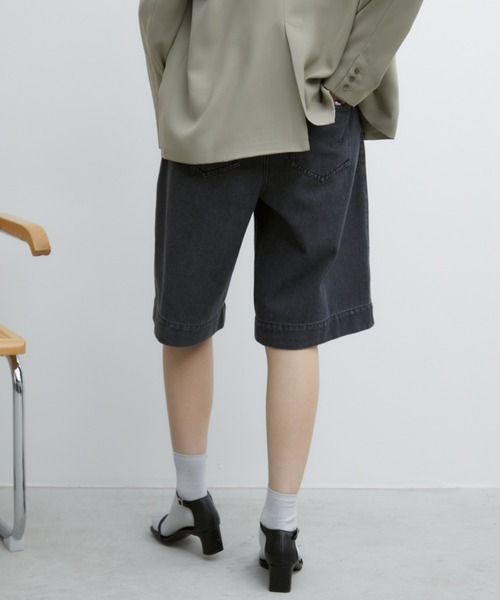 Aunt Marie's（アントマリーズ）の「デニムハーフパンツ（デニムパンツ・レディース・ブラック・FREE）」の3枚目の写真