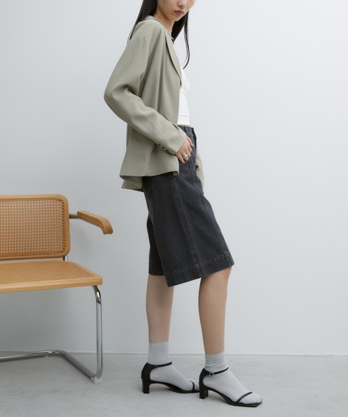 Aunt Marie's（アントマリーズ）の「デニムハーフパンツ（デニムパンツ・レディース・ブラック・FREE）」の8枚目の写真