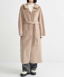 Ameri | 【AMERI/アメリ】HOOD REVERSIBLE FAKE FUR COAT/フードリバーシブルファーコート(ピーコート)