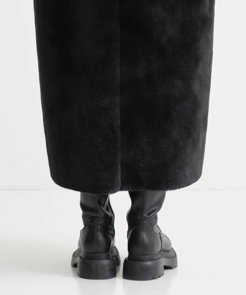 Ameri（アメリ）の「【AMERI/アメリ】HOOD REVERSIBLE FAKE FUR COAT/フードリバーシブルファーコート（ピーコート・レディース・ブラック/グレイッシュベージュ・S/M）」の16枚目の写真