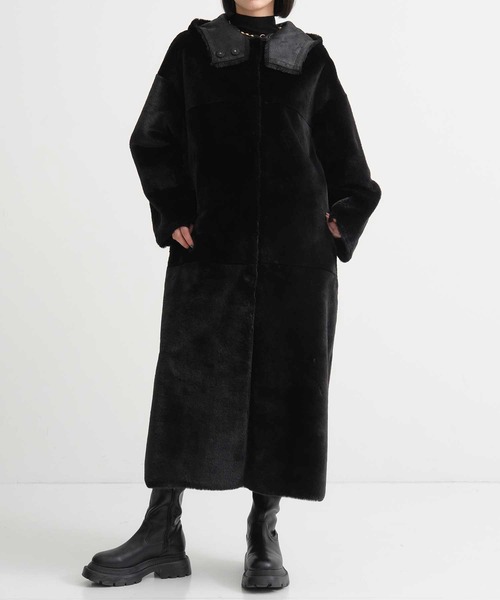 Ameri（アメリ）の「【AMERI/アメリ】HOOD REVERSIBLE FAKE FUR COAT