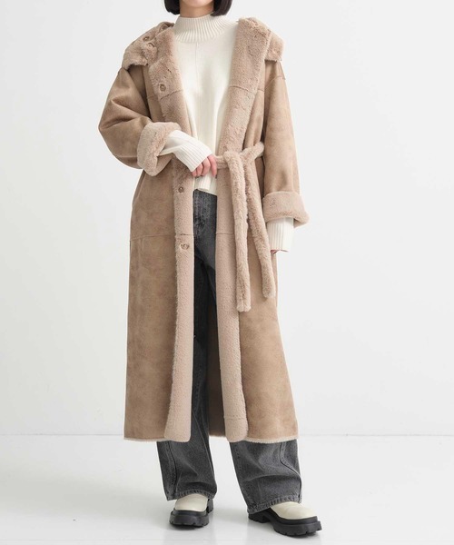 Ameri（アメリ）の「【AMERI/アメリ】HOOD REVERSIBLE FAKE FUR COAT