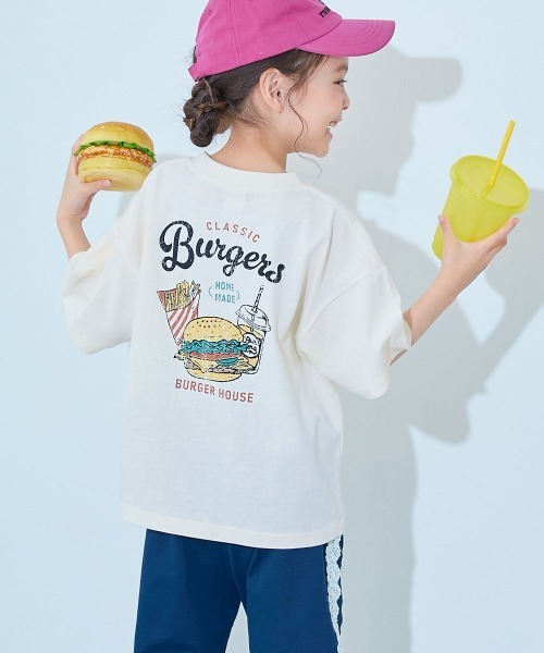 devirock(デビロック)の「綿100% デビラボ BIGシルエット プリント半袖Tシャツ(Tシャツ/カットソー・キッズ・グレー系2/パープル系3/グレー系3/グリーン系1/パープル系2/ブラック系2/ブルー系1/ピンク系1/イエロー系1/オレンジ系1/グレー系1/パープル系1/ブラック系1/ブラック系3/グリーン系2/ブルー系3/ライトグレー系/ホワイト系1/ブラック系5/ホワイト系2/ブルー系2/ブラック系4/グリーン系3/イエロー系・90cm/100cm/110cm/120cm/130cm/140cm/150cm/160cm)」の2枚目の写真