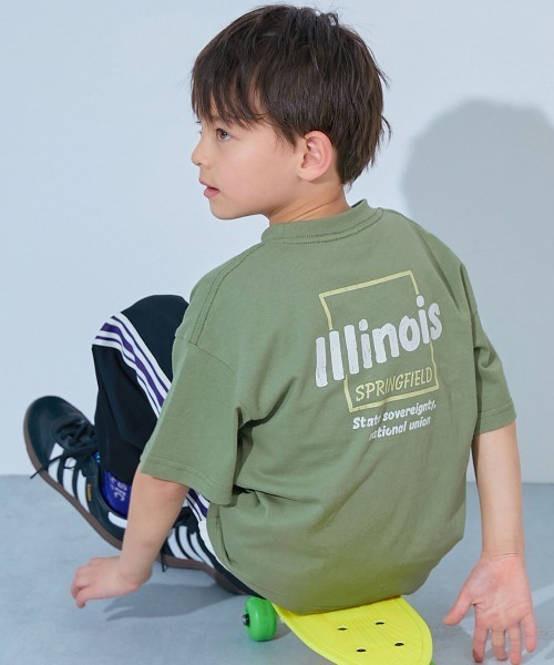 devirock(デビロック)の「綿100% デビラボ BIGシルエット プリント半袖Tシャツ(Tシャツ/カットソー・キッズ・グレー系2/パープル系3/グレー系3/グリーン系1/パープル系2/ブラック系2/ブルー系1/ピンク系1/イエロー系1/オレンジ系1/グレー系1/パープル系1/ブラック系1/ブラック系3/グリーン系2/ブルー系3/ライトグレー系/ホワイト系1/ブラック系5/ホワイト系2/ブルー系2/ブラック系4/グリーン系3/イエロー系・90cm/100cm/110cm/120cm/130cm/140cm/150cm/160cm)」の15枚目の写真